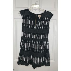 AMBAR Romper Dots Stripes Black White Size S Small